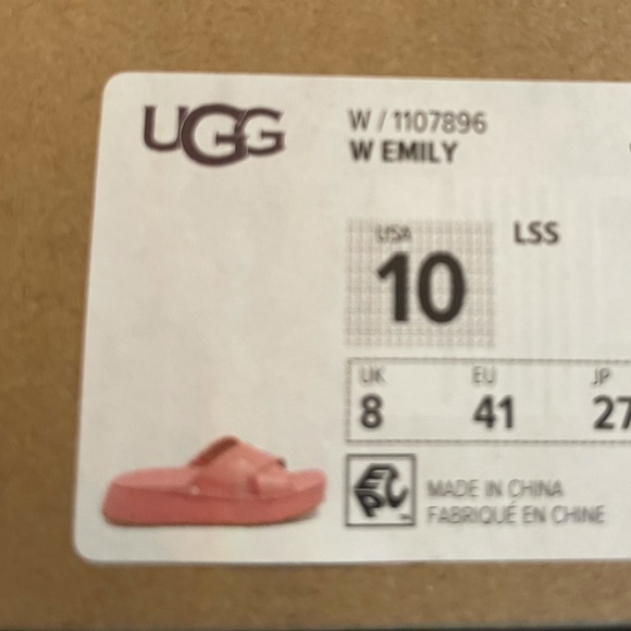 Ugg Emily slide sandal LA sunset pink NIB - Picture 3 of 5